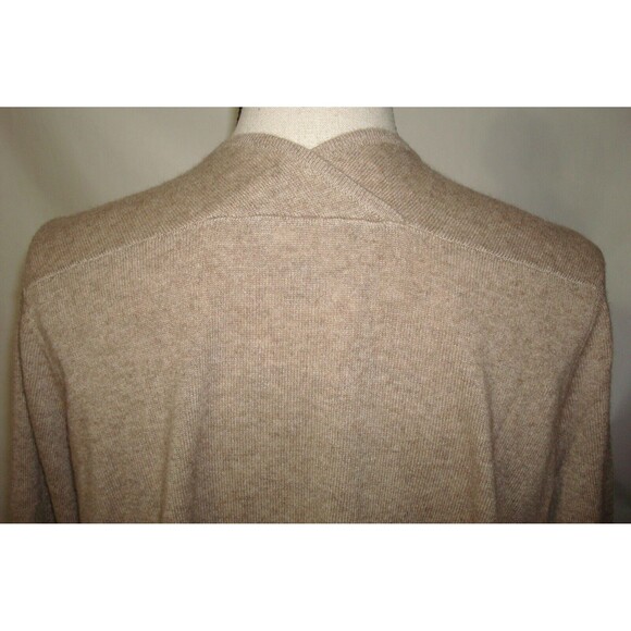 NWT New Womens XL 1X 2X Ryllace Plus 100% Cashmere Open Cardigan Sweater Tan Bro - Picture 5 of 8